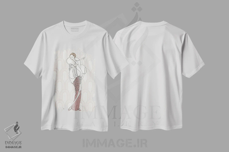 تیشرت سفید طرح دار در دهه بیست میلادی II، آرت دکو اثر کیمبرلی آلن | immage.ir