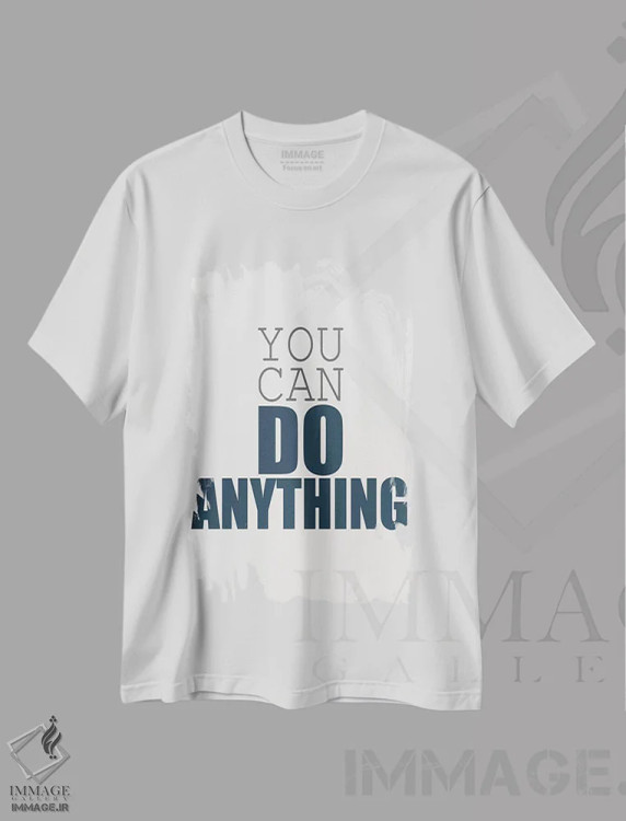 تیشرت سفید طرح دار تو می توانی، تزئینی اثر کیمبرلی آلن | فروشگاه ایماژ