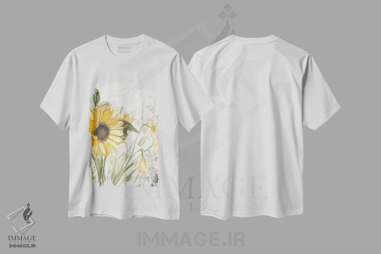 تیشرت سفید طرح دار راهنمای گل وحشی I، تزئینی اثر کیمبرلی آلن | فروشگاه ایماژ