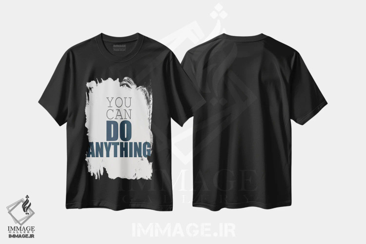 تیشرت مشکی طرح دار تو می توانی، تزئینی اثر کیمبرلی آلن | immage.ir