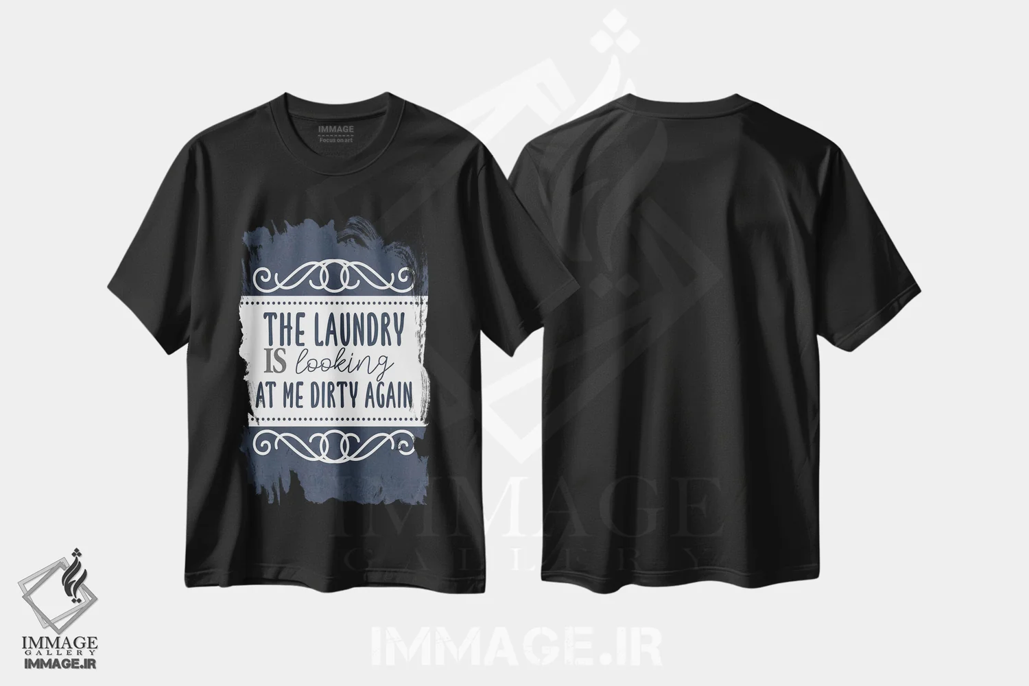 تیشرت مشکی طرح دار رختشویی امروز III، هنر دیجیتال اثر کیمبرلی آلن | فروشگاه ایماژ