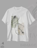 تیشرت سفید طرح دار ارگانیک های نخل ۱، تزئینی اثر کیمبرلی آلن | immage.ir