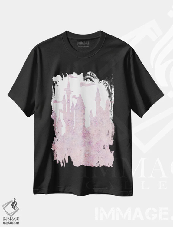 تیشرت مشکی طرح دار یک پرنسس واقعی ۱، تزئینی اثر کیمبرلی آلن | فروشگاه ایماژ