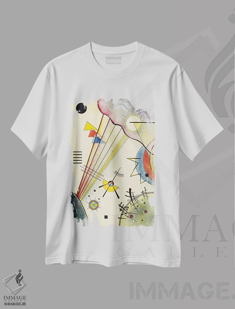 تیشرت سفید طرح دار 1925,پیوند شفاف، ۱۹۲۵، آبستره اثر واسیلی کاندینسکی | immage.ir