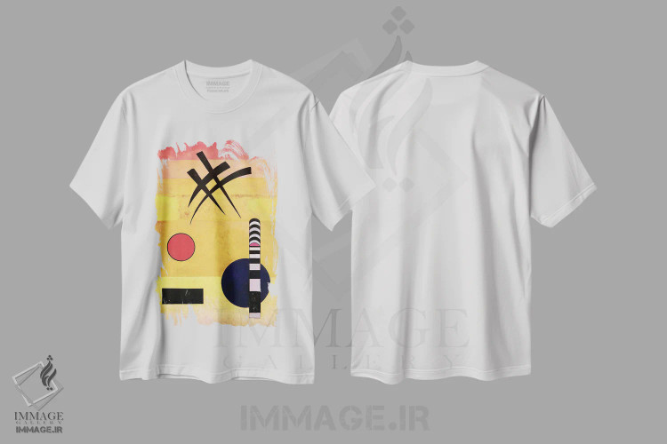 تیشرت سفید طرح دار 1926,نشانه، ۱۹۲۶، آبستره اثر واسیلی کاندینسکی | فروشگاه ایماژ