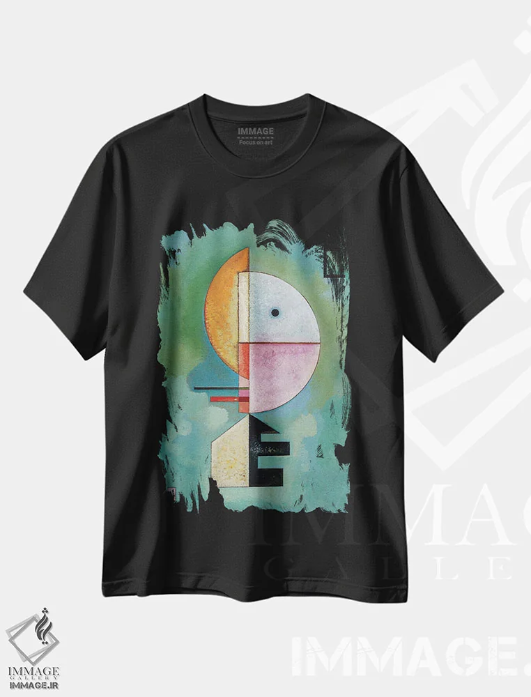 تیشرت مشکی طرح دار 1929,بالا رو، ۱۹۲۹، آبستره اثر واسیلی کاندینسکی | فروشگاه ایماژ