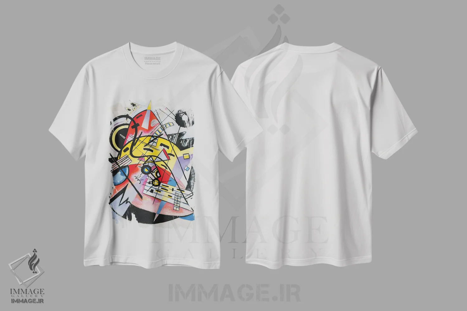 تیشرت سفید طرح دار 1923,نقطه سفید، ۱۹۲۳، آبستره اثر واسیلی کاندینسکی | فروشگاه ایماژ