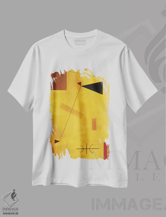 تیشرت سفید طرح دار 1929,خارج از وزن، آبستره اثر واسیلی کاندینسکی | فروشگاه ایماژ