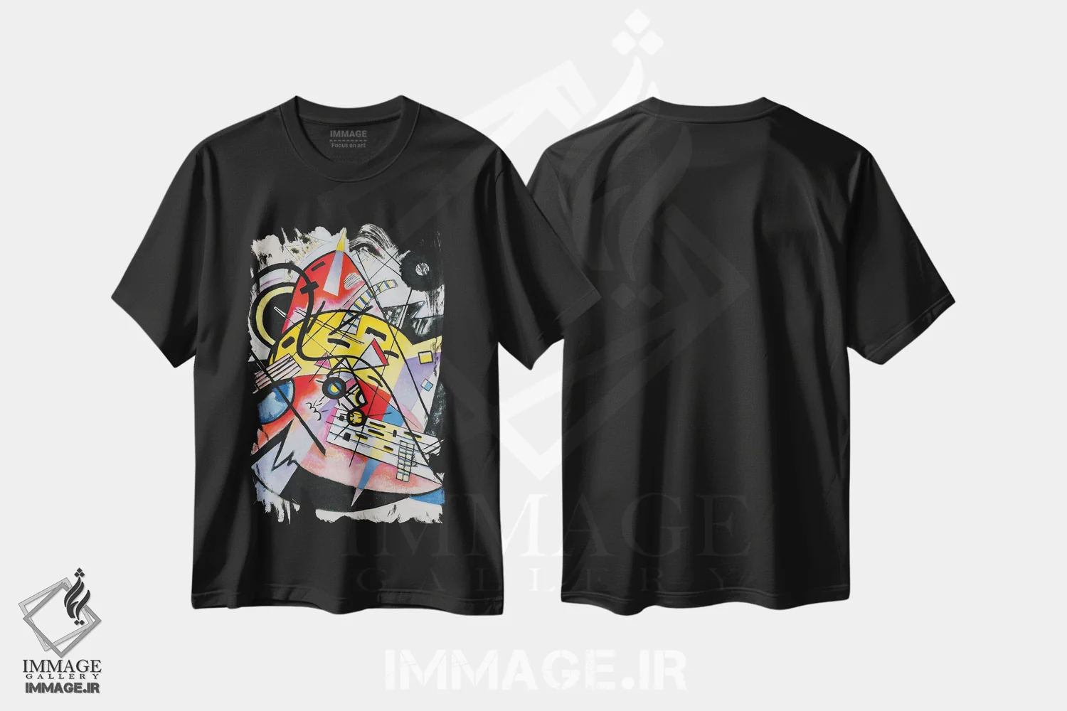 تیشرت مشکی طرح دار 1923,نقطه سفید، ۱۹۲۳، آبستره اثر واسیلی کاندینسکی | immage.ir