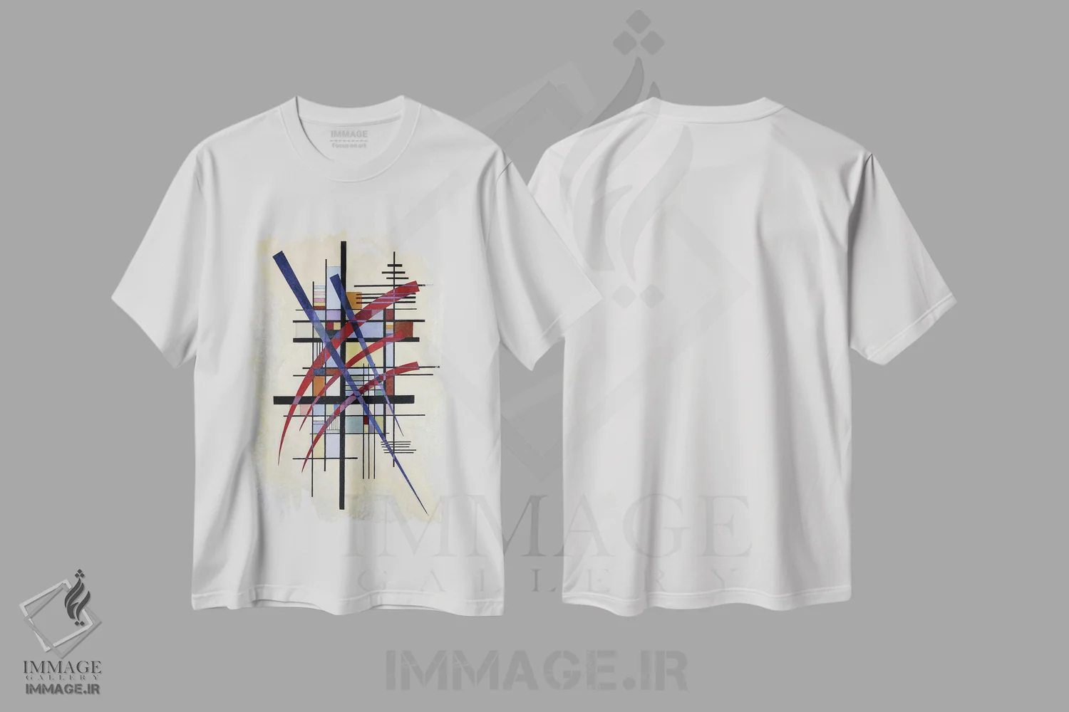 تیشرت سفید طرح دار 1927,نشانه با همراهی، ۱۹۲۷، آبستره اثر واسیلی کاندینسکی | immage.ir