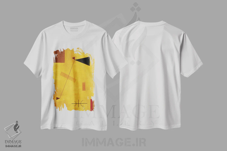 تیشرت سفید طرح دار 1929,خارج از وزن، آبستره اثر واسیلی کاندینسکی | فروشگاه ایماژ