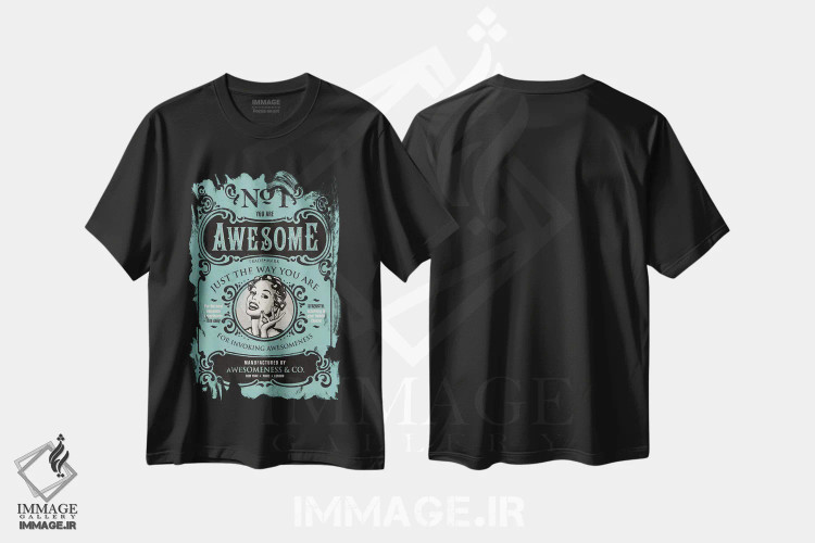 تیشرت مشکی طرح دار شگفت انگیزی، هنر فاخر معاصر اثر استر کی | immage.ir