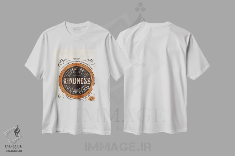تیشرت سفید طرح دار مهربانی شماره ۲، هنر فاخر معاصر اثر استر کی | فروشگاه ایماژ