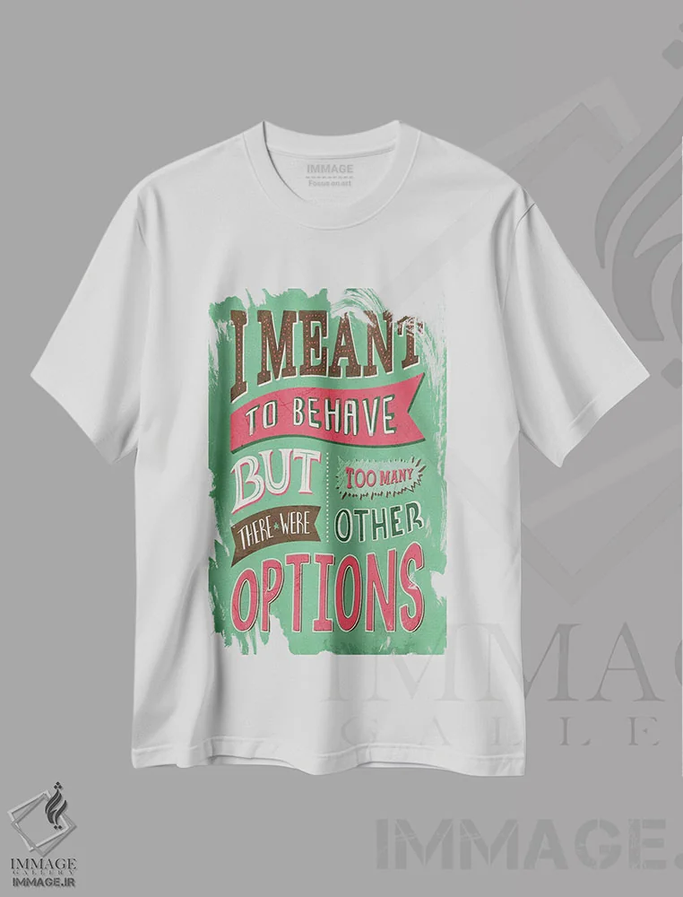 تیشرت سفید طرح دار گزینه های بیش از حد، هنر فاخر معاصر اثر استر کی | فروشگاه ایماژ