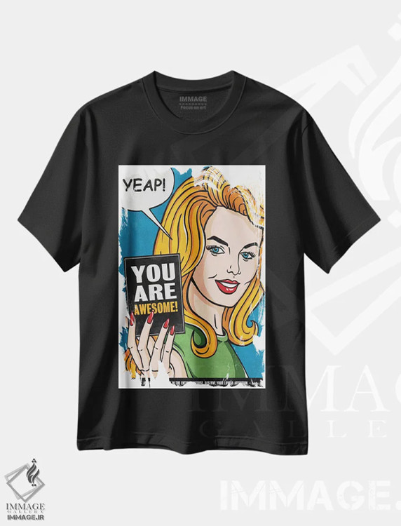 تیشرت مشکی طرح دار کاپ کیک، هنر فاخر معاصر اثر استر کی | فروشگاه ایماژ