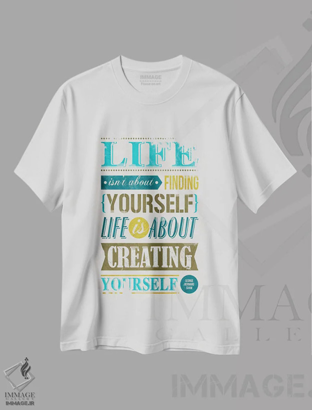 تیشرت سفید طرح دار خودت را بساز، هنر فاخر معاصر اثر استر کی | فروشگاه ایماژ