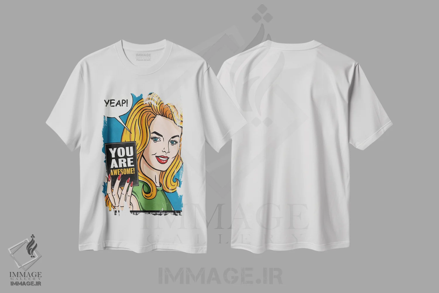 تیشرت سفید طرح دار تو فوق العاده ای، هنر فاخر معاصر اثر استر کی | immage.ir