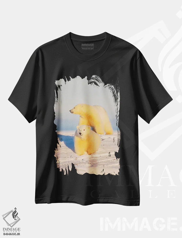 تیشرت مشکی طرح دار آثار استیو کازلوسکی - immage.ir