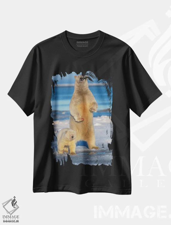 تیشرت مشکی طرح دار آثار استیو کازلوسکی - فروشگاه ایماژ