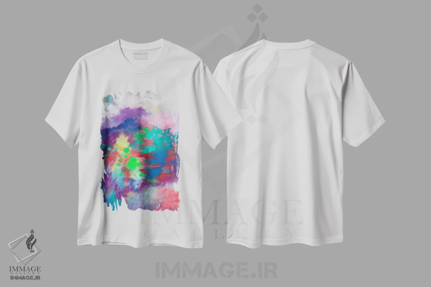 تیشرت سفید طرح دار مسیر درهم تنیده اثر کری مک کیب | فروشگاه ایماژ