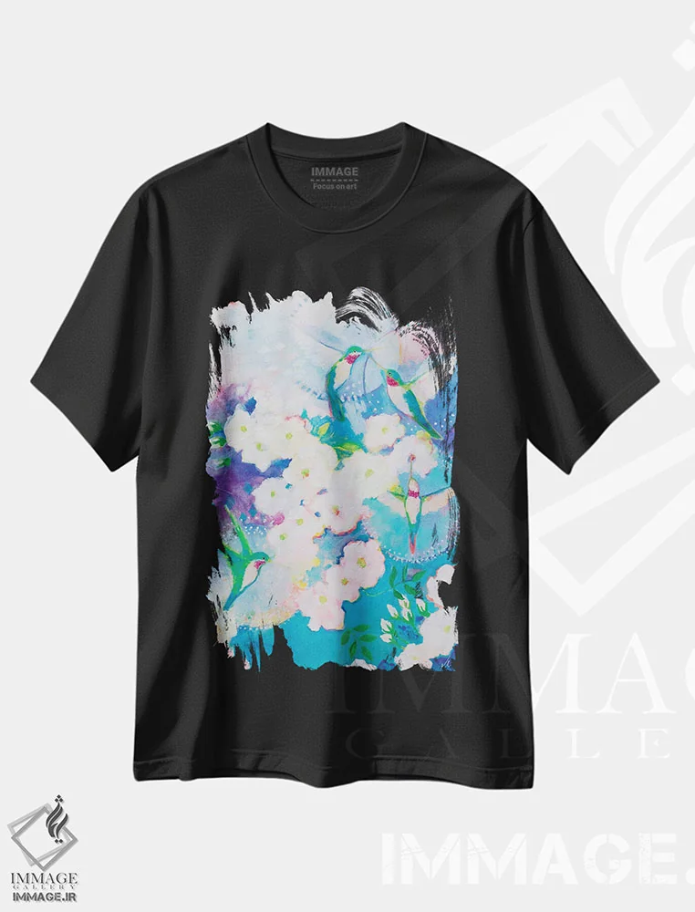 تیشرت مشکی طرح دار خوشامد پرمانند، مدیوم اثر کری مک کیب | فروشگاه ایماژ