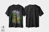 تیشرت مشکی طرح دار باغ گیاه شناسی در شب، هنر فاخر معاصر اثر کاتیا بلینی | immage.ir