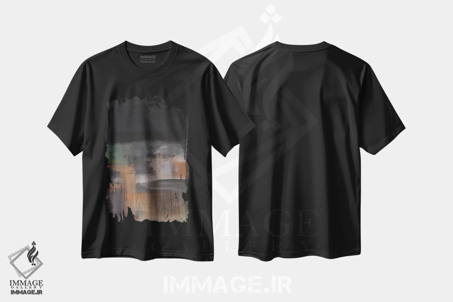 تیشرت مشکی طرح دار سویهٔ تاریک اثر کی بی ام | immage.ir