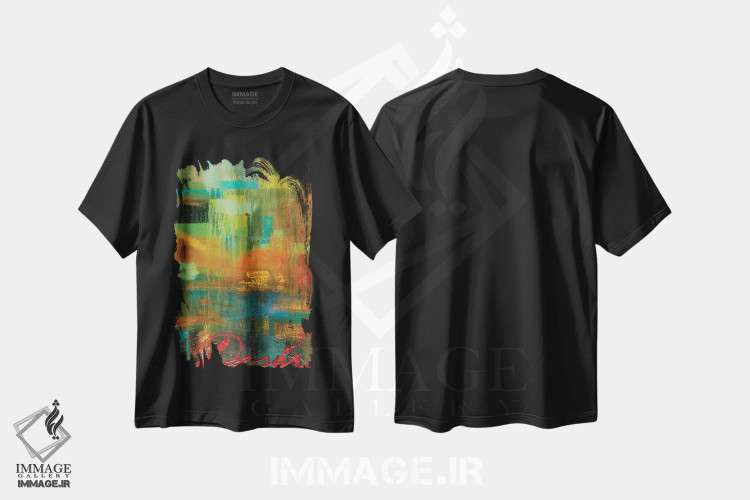 تیشرت مشکی طرح دار هوس اثر کی بی ام | فروشگاه ایماژ