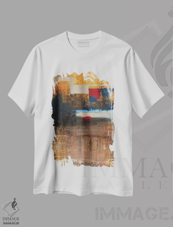 تیشرت سفید طرح دار سرنوشت اثر کی بی ام | فروشگاه ایماژ