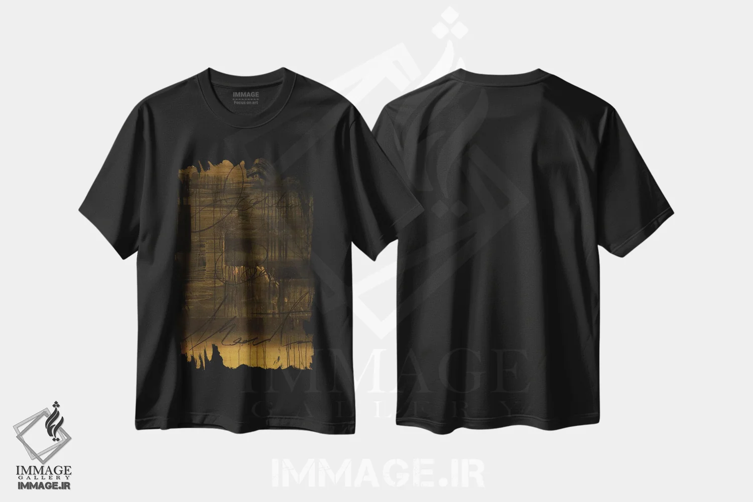 تیشرت مشکی طرح دار افکار نیمه شب شماره ۱ اثر کی بی ام | immage.ir