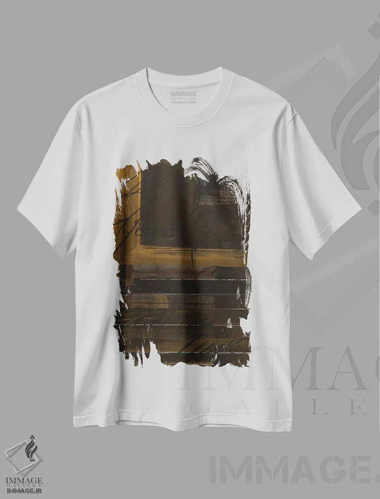 تیشرت سفید طرح دار افکار نیمه شب شماره ۲ اثر کی بی ام | immage.ir