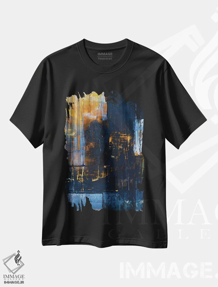 تیشرت مشکی طرح دار دروغ اثر کی بی ام | immage.ir