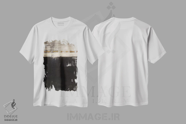 تیشرت سفید طرح دار بی جان اثر کی بی ام | فروشگاه ایماژ