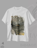 تیشرت سفید طرح دار لاشه مواج شماره ۱ اثر کارن بارسکی | immage.ir