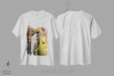 تیشرت سفید طرح دار شاهین جادوگر، هنر دیجیتال اثر کارن بورک | فروشگاه ایماژ