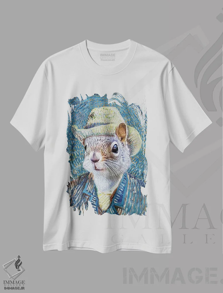 تیشرت سفید طرح دار ونسان، عکاسی ترکیبی اثر کارن بورک | immage.ir