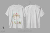 تیشرت سفید طرح دار ماهی بادکنکی با تاج گل، دکور معاصر اثر کیتی برایانت | immage.ir