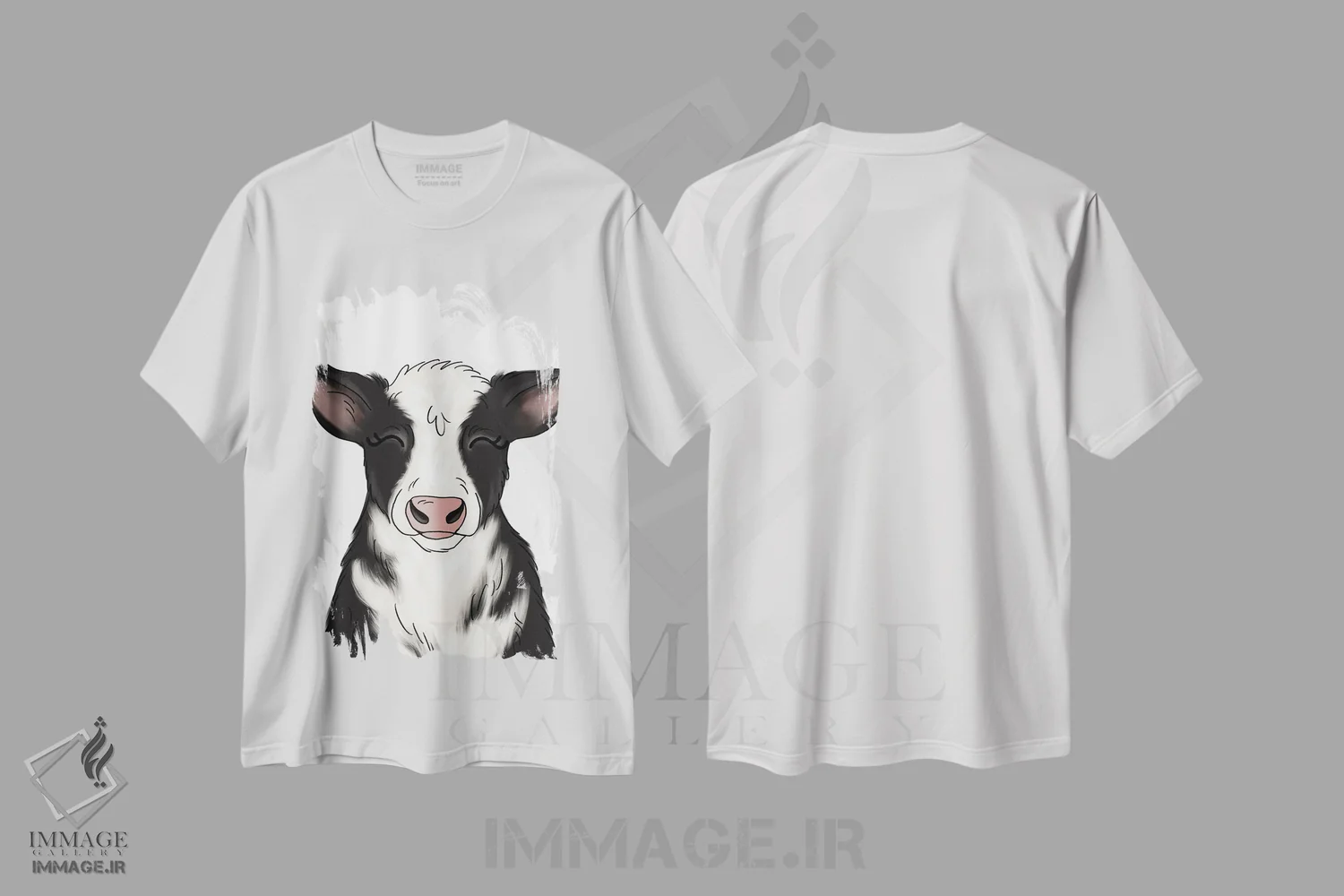 تیشرت سفید طرح دار گاو، دکور معاصر اثر کیتی برایانت | immage.ir