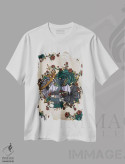 تیشرت سفید طرح دار گل های فانتزی، هنر دیجیتال اثر کیتی برایانت | immage.ir
