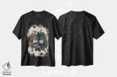 تیشرت مشکی طرح دار گل های فانتزی، هنر دیجیتال اثر کیتی برایانت | فروشگاه ایماژ