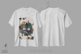تیشرت سفید طرح دار گل های فانتزی، هنر دیجیتال اثر کیتی برایانت | immage.ir