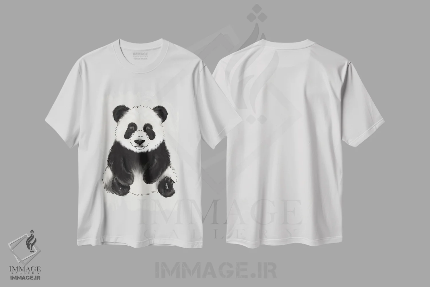 تیشرت سفید طرح دار پاندای نوزاد، هنر دیجیتال اثر کیتی برایانت | فروشگاه ایماژ