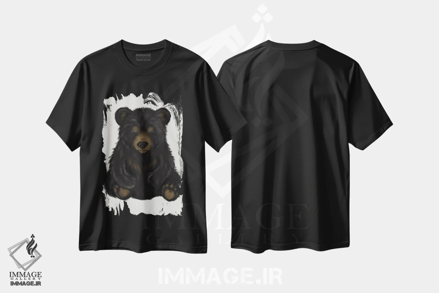 تیشرت مشکی طرح دار خرس سیاه نوزاد، دکور معاصر اثر کیتی برایانت | فروشگاه ایماژ