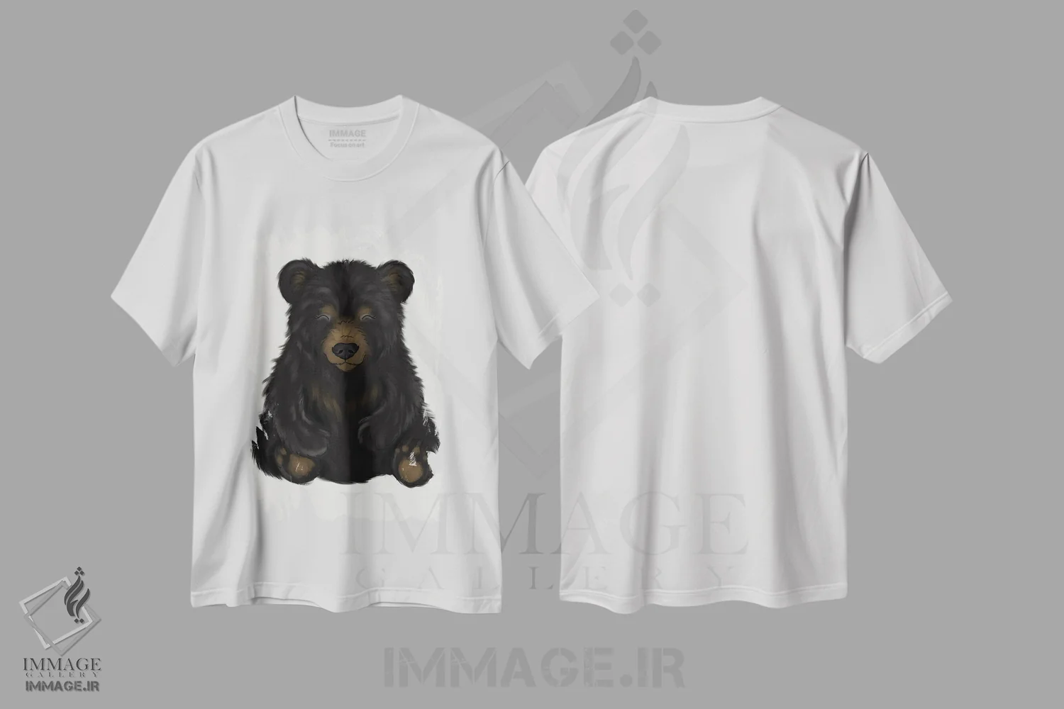 تیشرت سفید طرح دار خرس سیاه نوزاد، دکور معاصر اثر کیتی برایانت | immage.ir