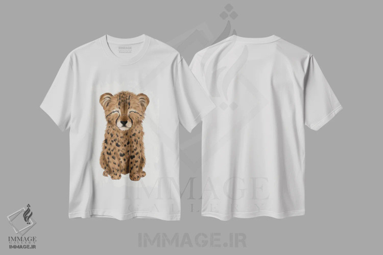 تیشرت سفید طرح دار یوزپلنگ بچه، دکور معاصر اثر کیتی برایانت | immage.ir
