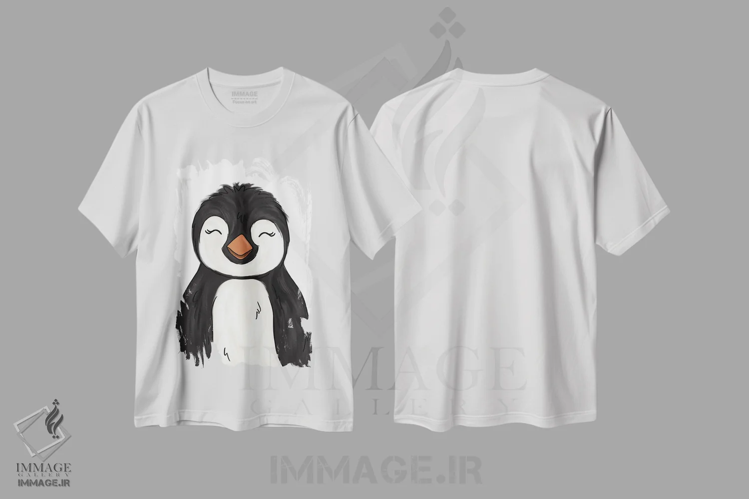 تیشرت سفید طرح دار پنگوئن، دکور معاصر اثر کیتی برایانت | immage.ir