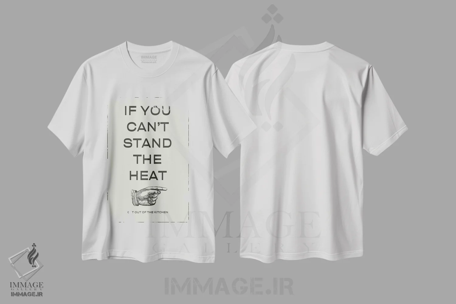 تیشرت سفید طرح دار آثار فایو بای فایو کالکتیو - immage.ir