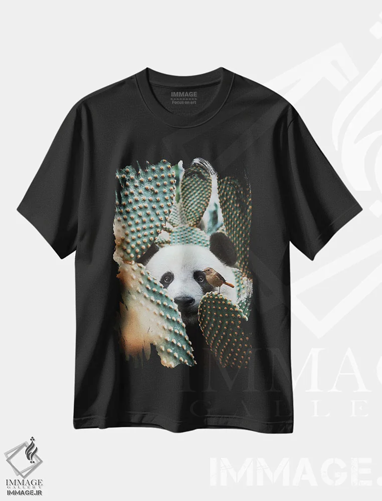 تیشرت مشکی طرح دار روحم هنگام دیدنت لرزید، عکاسی ترکیبی اثر کارن کانتوک | immage.ir