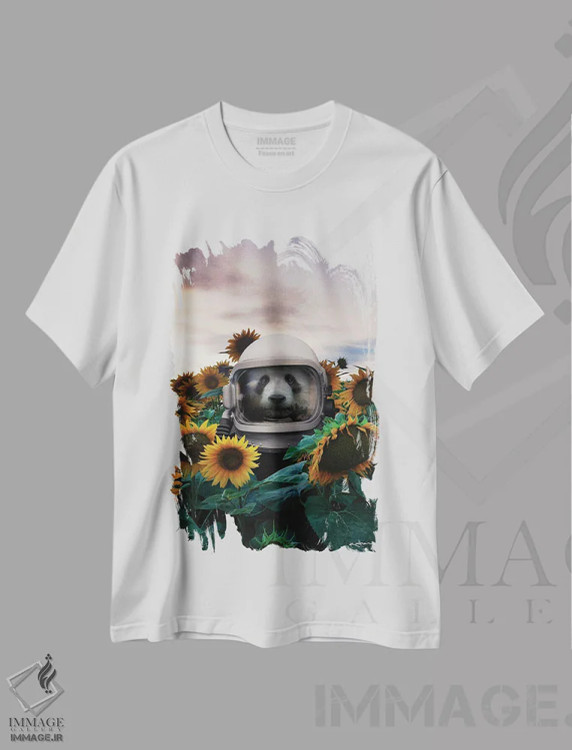 تیشرت سفید طرح دار می توانیم با هم گم شویم، عکاسی ترکیبی اثر کارن کانتوک | فروشگاه ایماژ