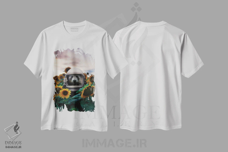 تیشرت سفید طرح دار می توانیم با هم گم شویم، عکاسی ترکیبی اثر کارن کانتوک | فروشگاه ایماژ